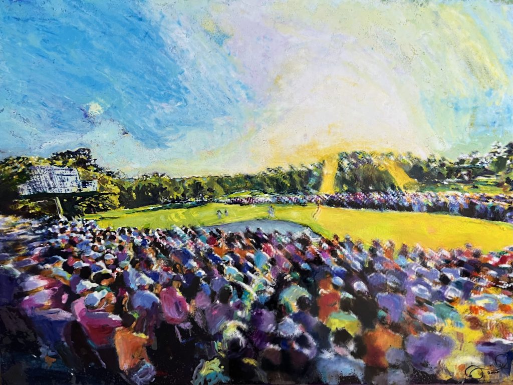 sunset  on the 18th, Oil on canvas 36x48