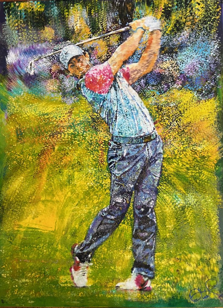 Rory Mcllroy, Oil on canvas 48x36