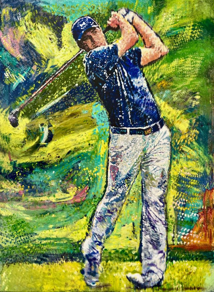 Jordan Spieth 2015 Masters Champion, Oil on canvas 48x36