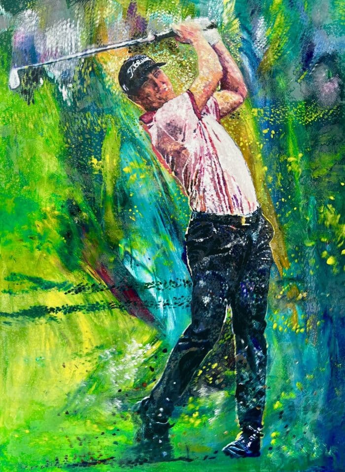 Justin Thomas, Oil on canvas 36x48