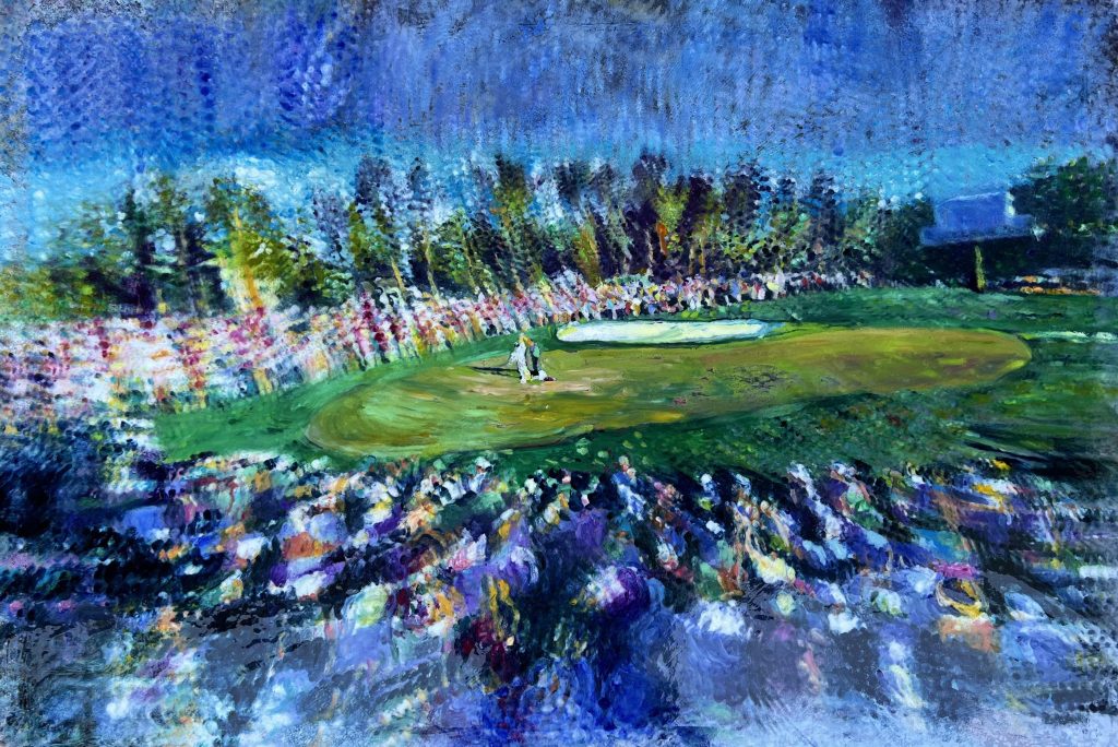 Victory on the 18th, Oil on canvas 24x36