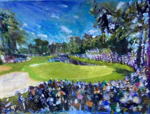 Anticipation at the masters, Oil on canvas 20x24